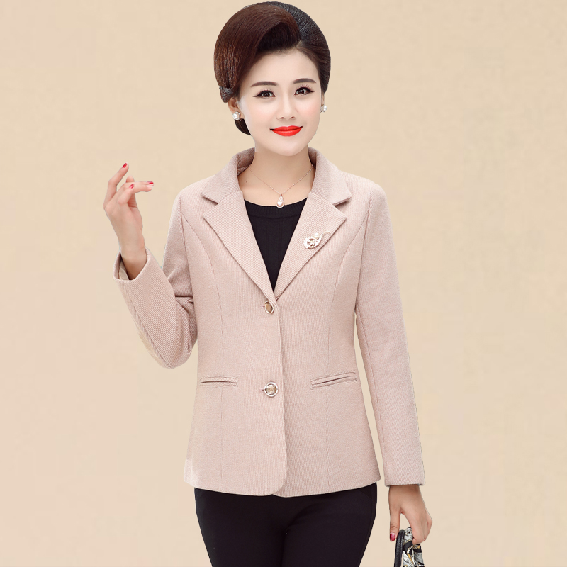 Middle - aged women's clothing spring and autumn short coat 40 - 50 year old mom dress fashion small suit large - size suit suit