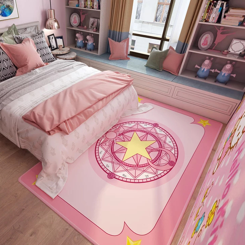 net red early childhood room carpet cartoon living room bedroom full of lovely girl princess room household mattress