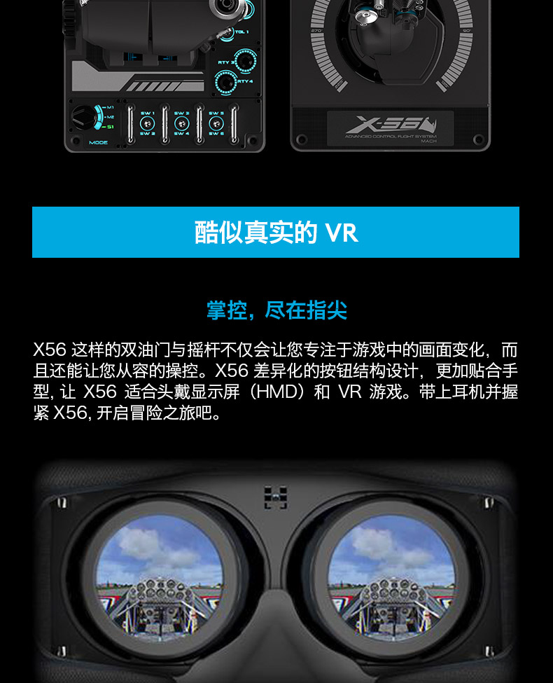 Logitech G Sai Ti Saitek X56 Microsoft Simulator Fighter - Cần điều khiển tay game