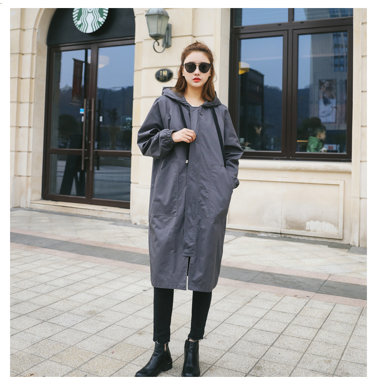 Áo khoác cotton nữ ấm áp phiên bản Hàn Quốc mùa thu đông bình thường áo gió dài phần mới dây kéo lỏng bf gió quần áo cotton áo dạ nữ đẹp