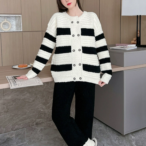 Зимняя пижама, коралловый бархатный флисовый лонгслив, популярно в интернете, коллекция 2022, увеличенная толщина