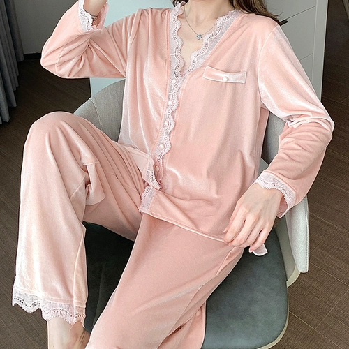 Бархатная зимняя пижама, демисезонный сексуальный лонгслив, комплект, коллекция 2022