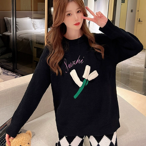 Зимняя пижама, осенний демисезонный коралловый бархатный комплект, коллекция 2022, увеличенная толщина