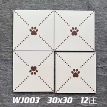 Anti-slip floor tiles French balcony cat claw small flower tiles floor tiles 300x300 retro bathroom toilet kitchen