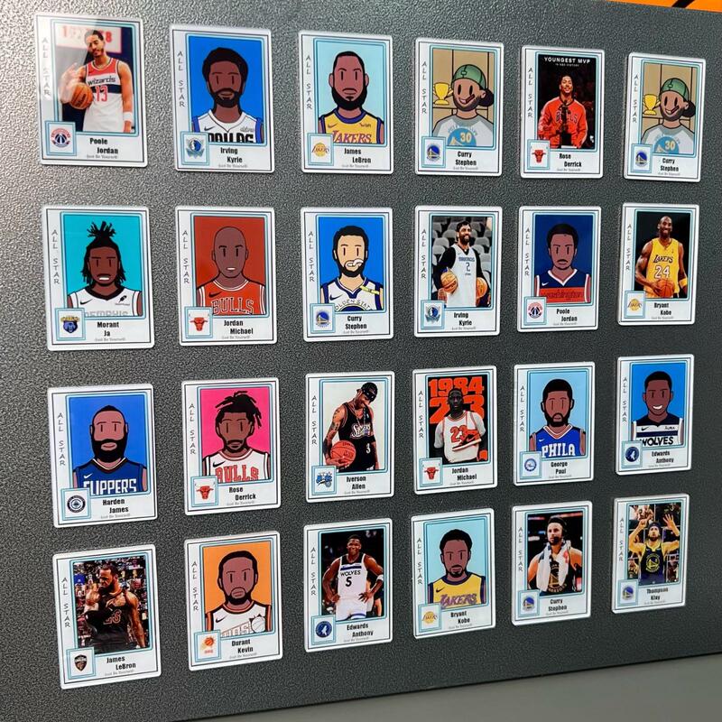 New Basketball Star Collection Fridge Magnets Curry Irving Merchandise Student Dormitory Refrigerator Decoration Fan Gifts