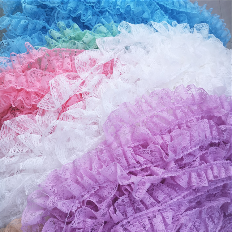 1 45 yuan m diy single layer lace pleats wild multi-color clothing doll skirt Lolita lace accessories