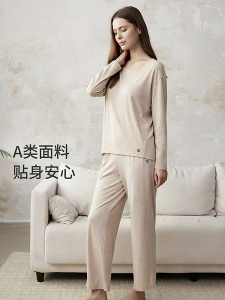 【新品】Nest Designs女士上衣长袖长裤居家T恤家居服睡衣套装冬 — 5