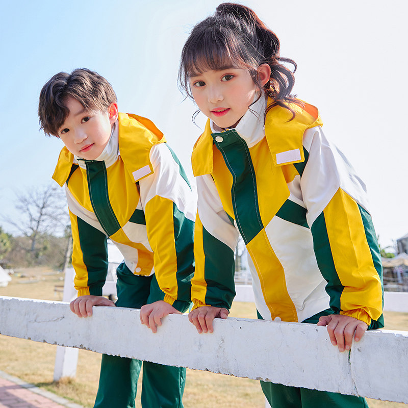 Kindergarten Garden Clothes Autumn Winter Clothing New Submachine Clothes Three-in-one Windproof Three Sets Primary School Children School Uniforms Spring Autumn Suits