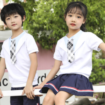 Kindergarten garden clothes summer clothes new childrens college class clothes suit summer short-sleeved pure cotton primary school sports school uniform