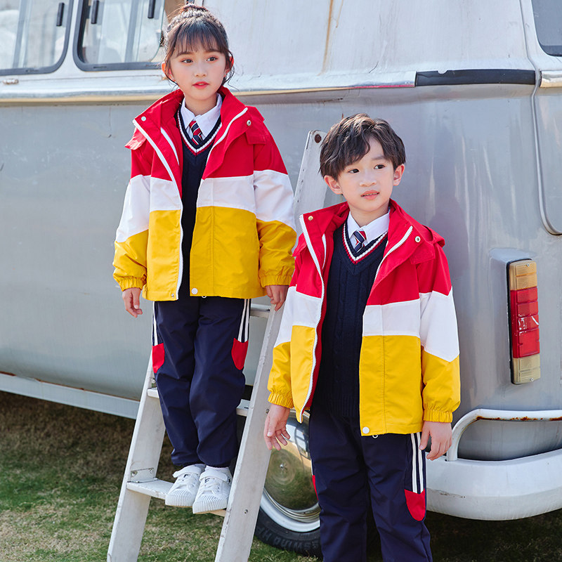 Kindergarten garden uniform autumn and winter jacket three-piece set children's cold class uniform sportswear primary school uniform suit