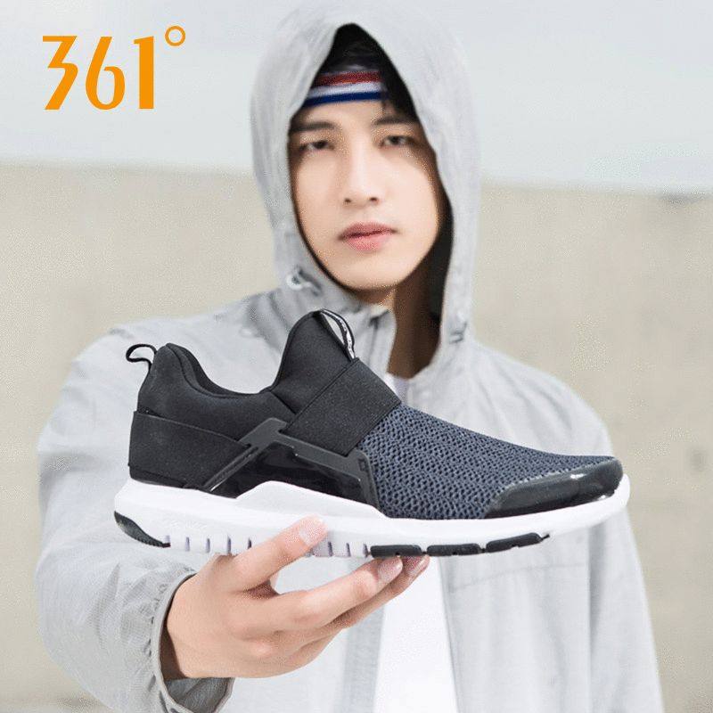 361度 19年夏季新款 一脚套网面透气 男式运动鞋 天猫优惠券折后￥89包邮（￥99-10）2色可选