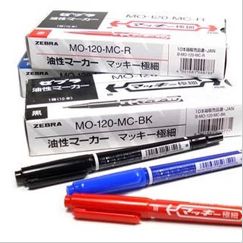 Oil Mark Pen Label Mark Pen Double Head Identification Pen Red Blue Black