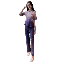 2024 new style foot bath technician work clothes temperament trousers suit beautician health center spa ear picker clothing