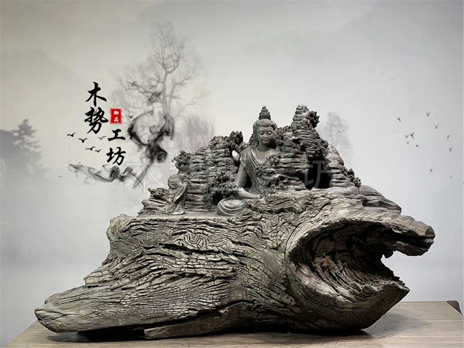 Root carved wooden silk desk home furnishings creative hand-made division