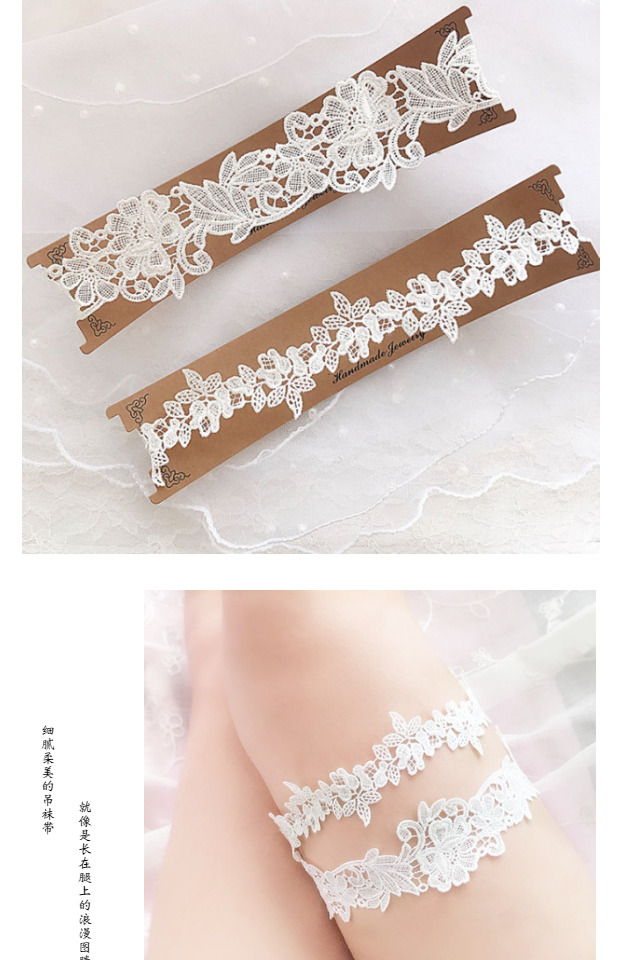 Cô dâu retro châu Âu và Mỹ gợi cảm ren đen tăng ren garter leg ring ảnh studio cá tính phụ kiện ảnh dây nịt bít tất chống trượt giữ áo sơ mi