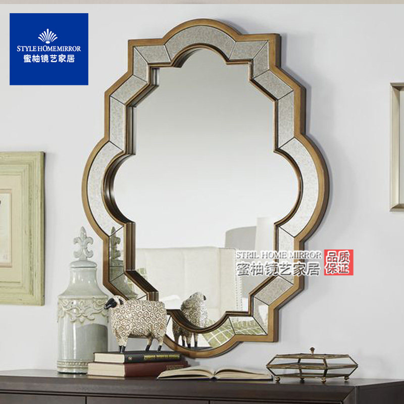 American Bathroom Genguan Mirror Living Room Decoration Mirror Eurostyle Vintage Vintage TV Sofa Background Wall Hanging Mirror