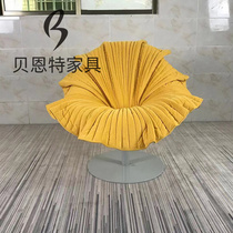 Nordic design Simple fashion petal chair Personality shape flower chair Home outdoor FRP art light chair