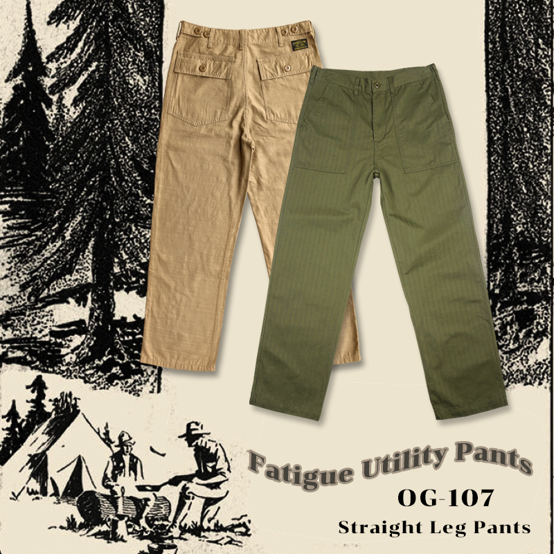 Amei Kaji Vintage Military Cargo Pants Og-107 Men's Spring and Autumn Retro Straight Loose Deck Casual Pants