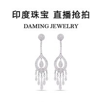 Live Crazy Release Red Gem Sapphire Zummy Mother Green Tansan Morgan Earbuter Ornament Pure Silver Temperament