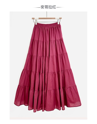 Хлопковая модная цветная летняя большая юбка в складку, по фигуре