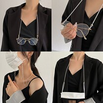 Pearl chain mask hanging chain South Korea hanging neck decoration chain anti-loss hanging rope ins and wind small crowdsourced accessories glasses chain children