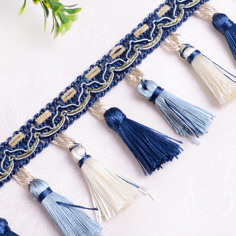 European-Style Curtain Head Lace Accessories Decorative Parts Hanging Beads Hanging Tassels Curtain Ornaments Electroplated Hanging Tassels Herringbone Hanging Tassels