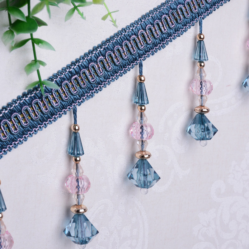 Curtain crystal beads lace decoration lace curtain accessories accessories hanging beads lace H-38