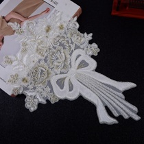 Chinese style embroidery sheet curtain curtain fabric chair sofa pillow decorative embroidery cloth sticker decorative embroidery sticker M-262