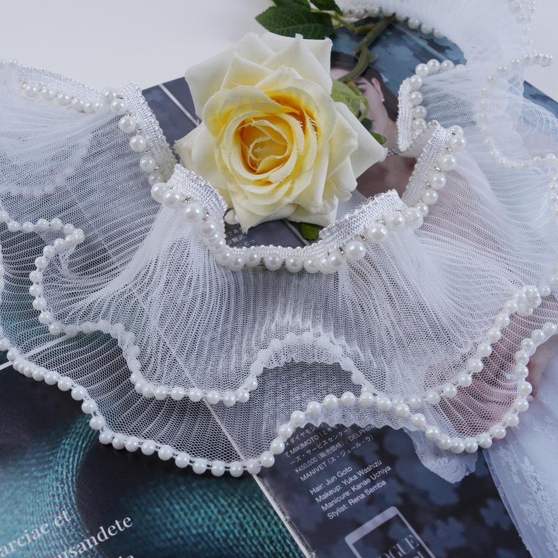 Curtain Lace Trim, Side Ruffle, Chiffon Mesh, Beaded Lace, DIY Clothing, Table Lamp, Pillow Decoration M-973 Curtain Lace Trim, Side Ruffle, Chiffon Mesh, Beaded Lace, DIY Clothing, Table Lamp, Pillow Decoration M-973