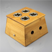 Bamboo four-hole moxibustion box wooden moxibustion box 4 eyes moxibustion box moxibustion machine moxibustion 4-hole moxibustion box