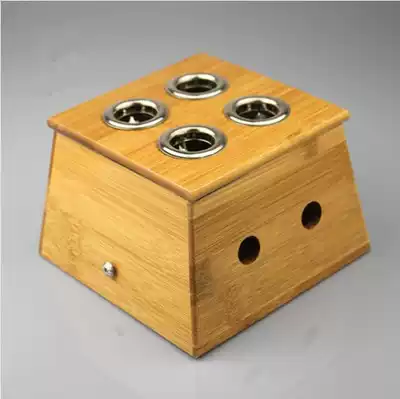 Bamboo four-hole moxibustion box Wooden warm moxibustion box 4-eye moxibustion box Moxibustion device Portable moxibustion 4-hole moxibustion box