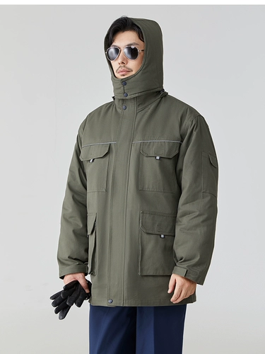 Зимняя хлопковая куртка для работы, пуховик, увеличенная толщина