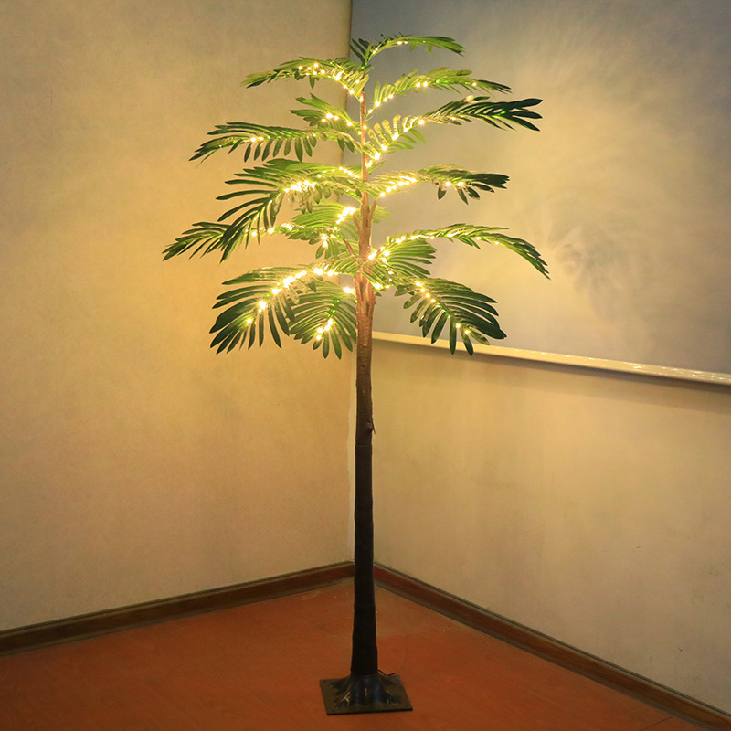 Cross-Border New Model Led Party Holiday Christmas Tree Artificial Coconut Tree Light Palm Tree Glowing Tree Anchor Background Light