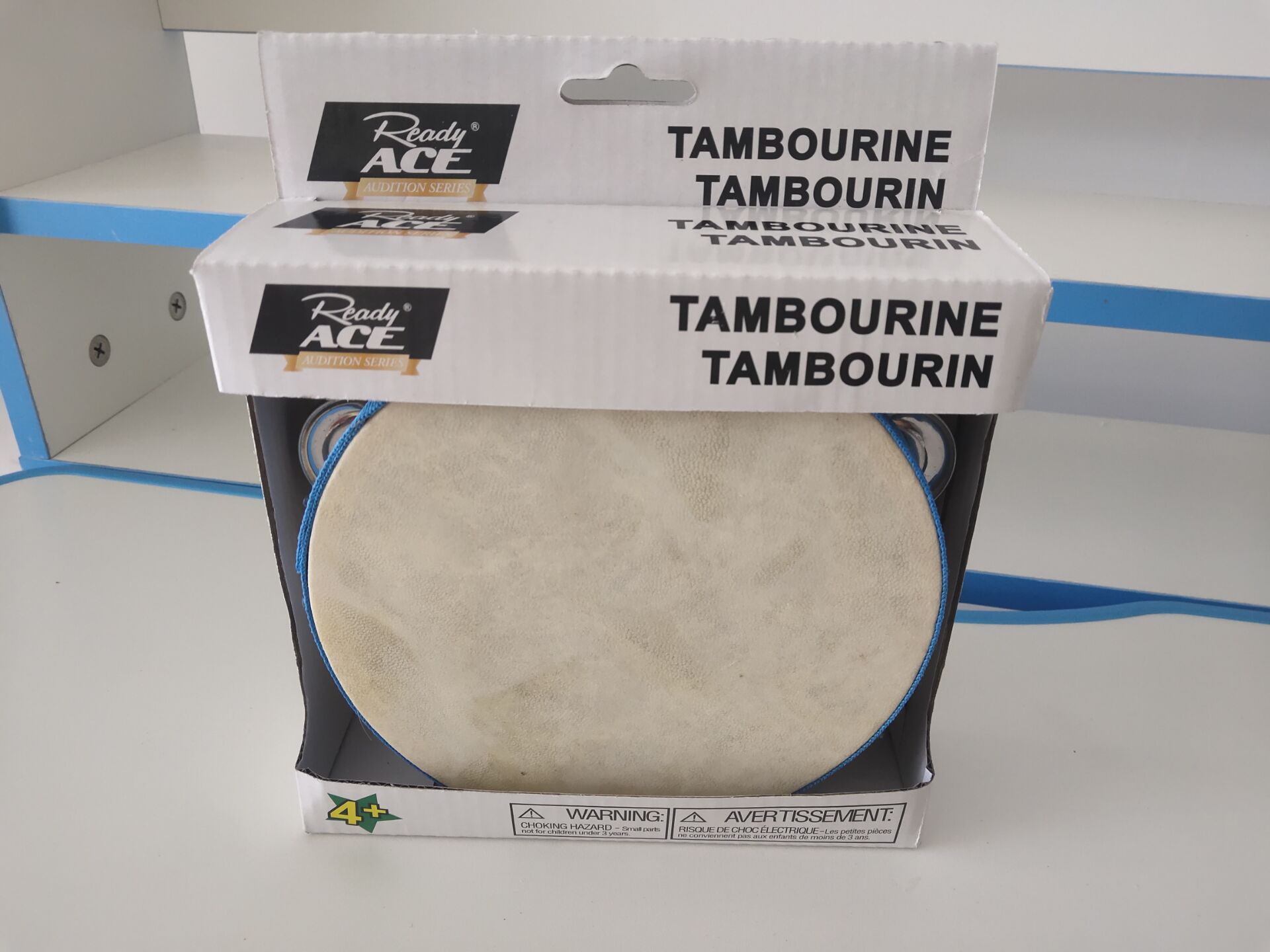 Professional percussion instrument hand clapping dance props 6 inch 15cm flower tambourine genuine pig skin drum Pi Orff teaching aids