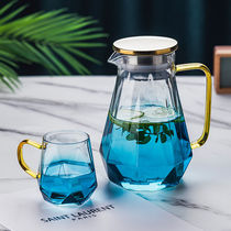 Nordic net red cold water kettle cold water kettle Glass high temperature resistant boiling water kettle teacup set household large-capacity tie pot