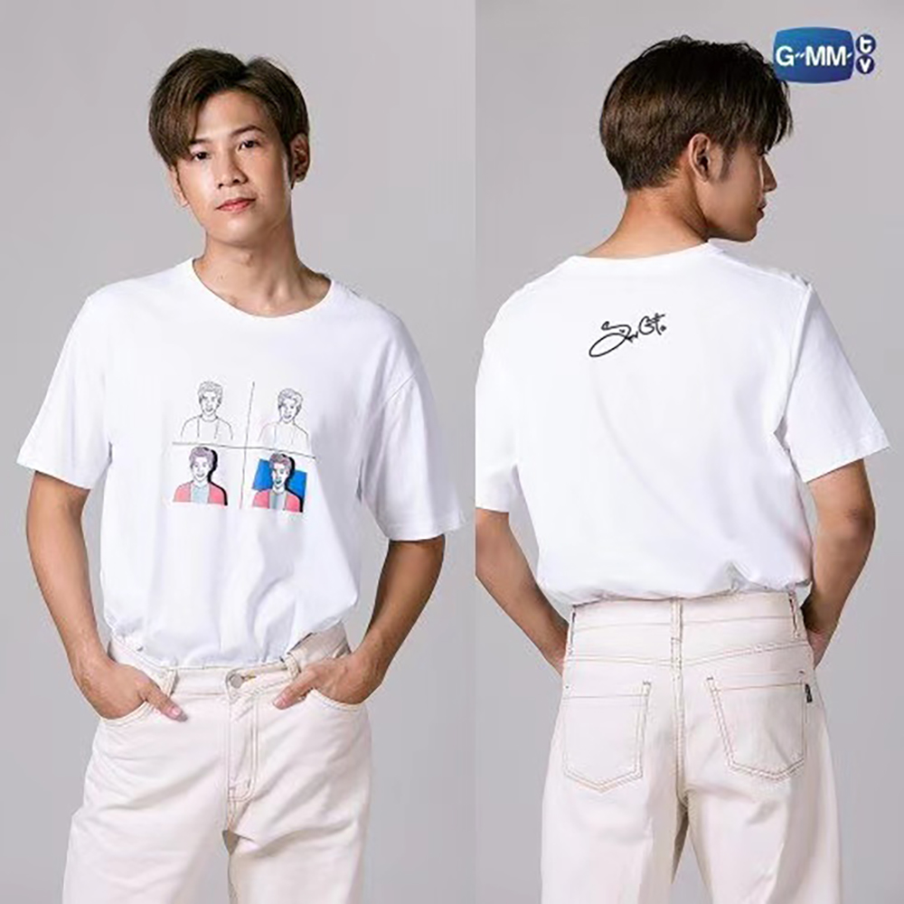Thai GMM official SINGTO portrait series special limited edition T-shirt with web version printed signature card full paragraph