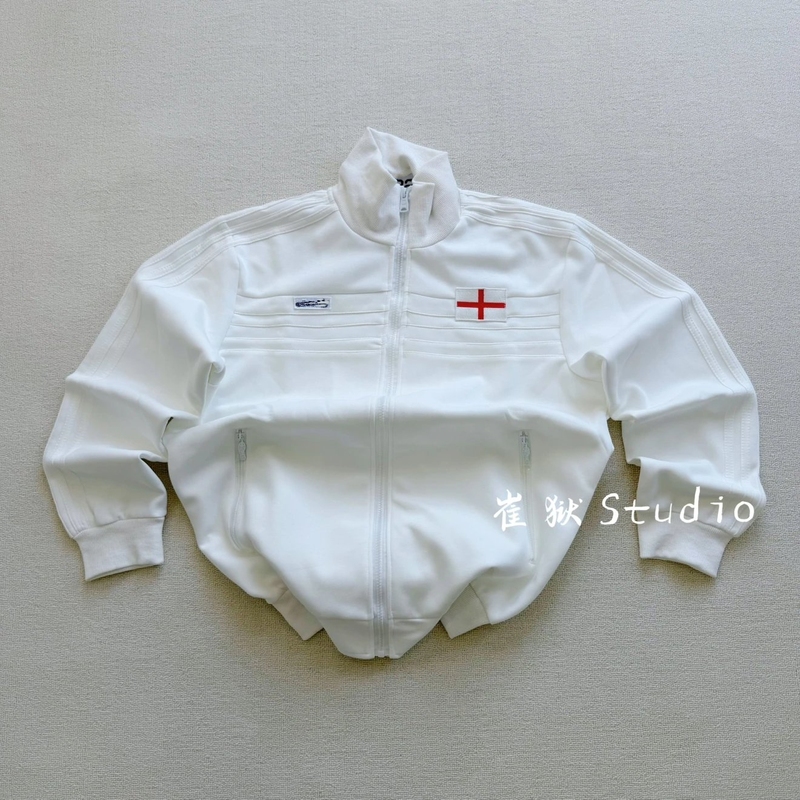 [in Stock] Cui Yu's Independent Vintage Ad Embroidery 1982 England Training Uniform Cleanfit Jacket
