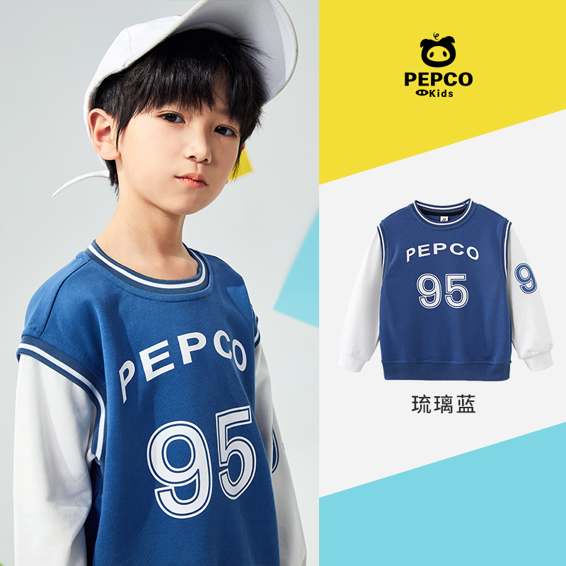 PEPCO 小猪班纳 2022春季款 男童圆领运动宽松卫衣 天猫优惠券折后￥59包邮（￥99-40）110~170码多色可选