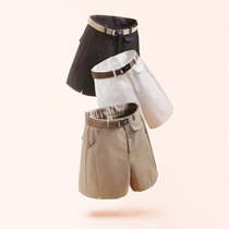 Tooling shorts female summer short sub wide leg pants loose a character high waist 100 lap 2022 new casual 50% pants