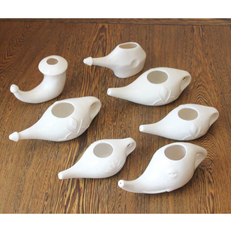 Ceramic Adult and Children's Sea Salt Nasal Irrigator Salt Nasal Wash Nasal Cavity Irrigator Nasal Wash Pot