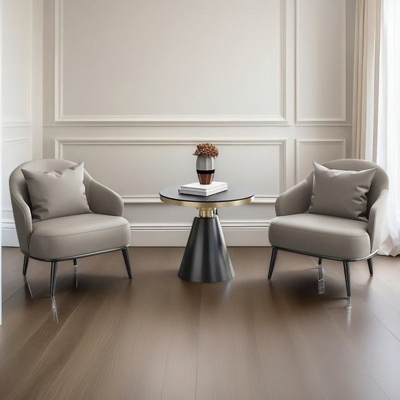 Light Luxury Hotel Club Reception Area Single Sofa Chair Modern Simple Leisure Negotiation One Table Two Chairs Sofa Set