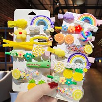  Net red hairpin diy childrens hairpin girl hairpin Korean princess cute flower headdress girl side clip bangs