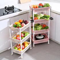 Shelf whole with wheels Removable multi-layer vegetable commercial supermarket vertical restaurant Mini dual-use large