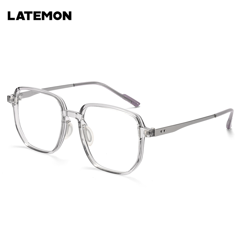 Langte Menghongshu Same Style Eyeglass Frames for Women with Prescription Lenses, Natural Look, Large Face, Unisex Titanium Metal 8346
