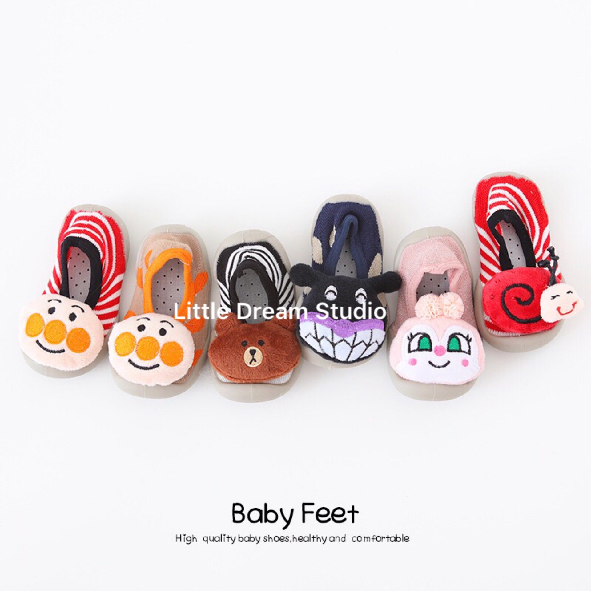 ins Japanese and Korean children's spring and autumn feet home shoes floor socks bread superman doll toddler socks soft bottom children's socks
