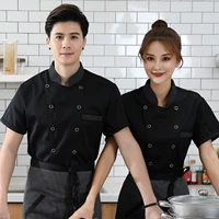 Черный фартук, короткий рукав