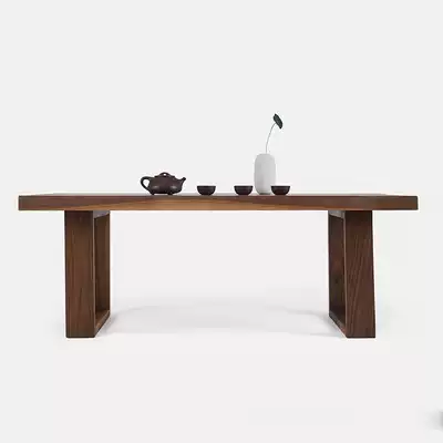 Nordic full solid wood conference table Long table Simple modern office desk negotiation table Log dining table tea table factory direct sales