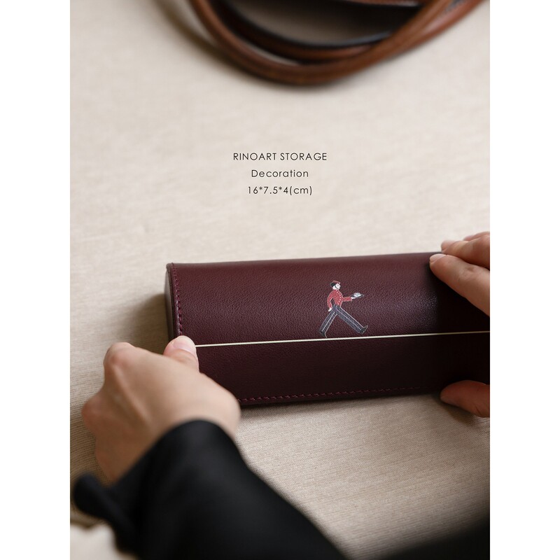 Ruonai Voyage Samurai Series! Portable Glasses Case, Jewelry Storage, Dual-Purpose, Exquisite Minimalist Design in Cowhide Ruonai Voyage Samurai Series! Portable Glasses Case, Jewelry Storage, Dual-Purpose, Exquisite Minimalist Design in Cowhide
