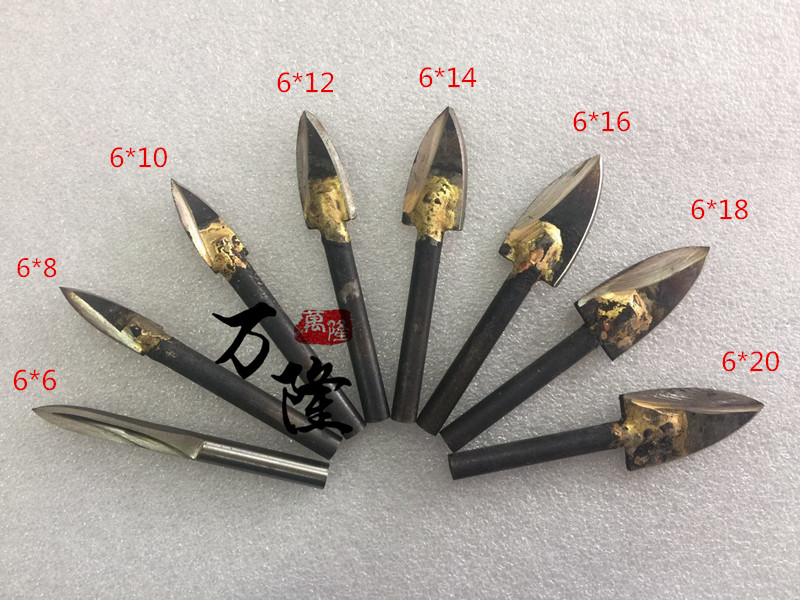 6MM sharp blade welding knife electric carving knife wood carving root carving tool straight Mill carving blank sword type