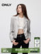 ONLY夏季重工质感正肩亮片小香风西服外套女|124308010